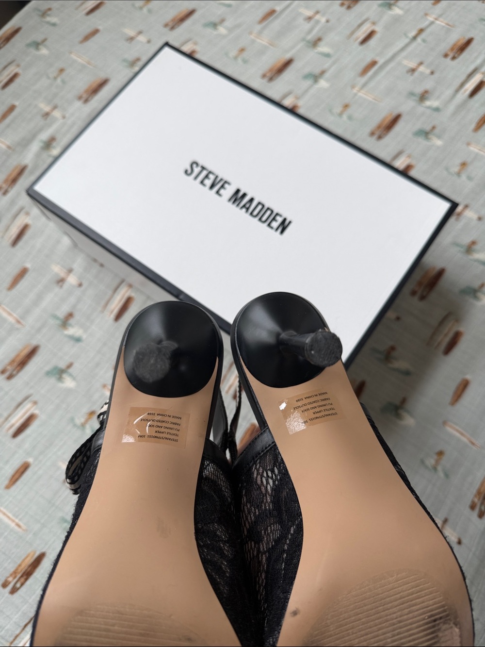 Steve Madden Bri Slingback — Black Lace - Picture 9 of 9
